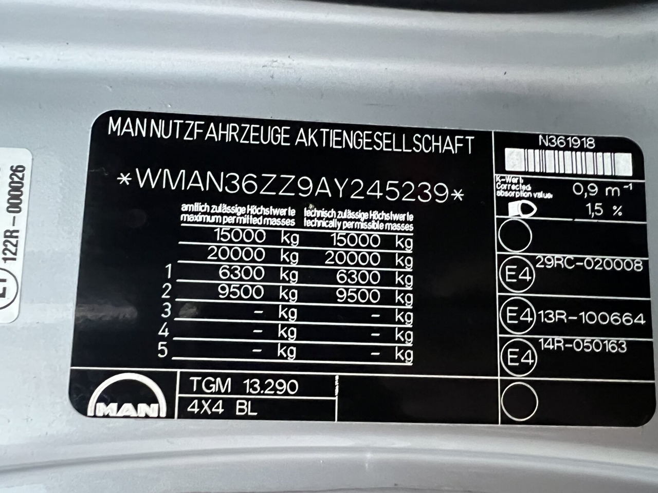 Pritsche LKW MAN TGM 13/15.290 4X4 BL TGM 13/15.290 4X4 BL, Seilwinde: das Bild 6