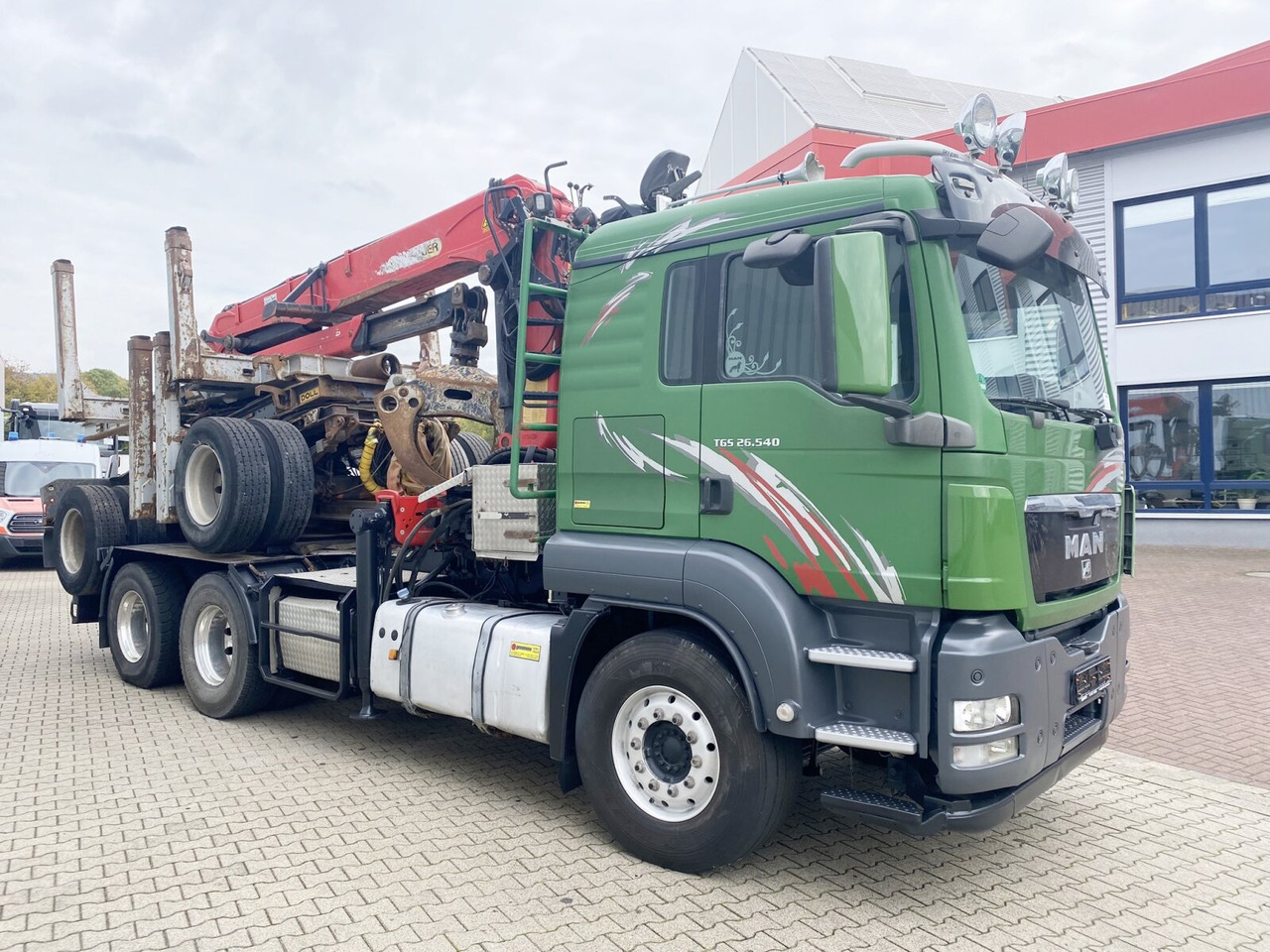 Holztransporter, Autokran MAN TGS 26.480 6x4 BB TGS 26.480 6x4 BB, Intarder, Kran Epsilon S270L88, Langholz: das Bild 9