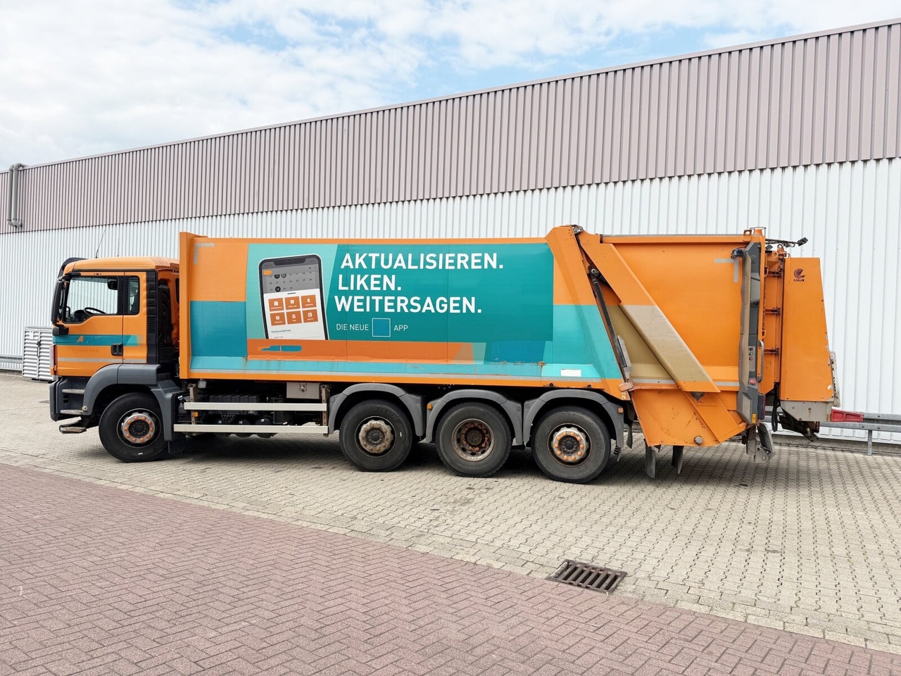 Müllwagen Für die Beförderung von Müll MAN TGS 35.360 8x2-6 BL TGS 35.360 8x2-6 BL, 2x Lenkachse, Zöller Medium XL, Zöller-Schüttung: das Bild 13