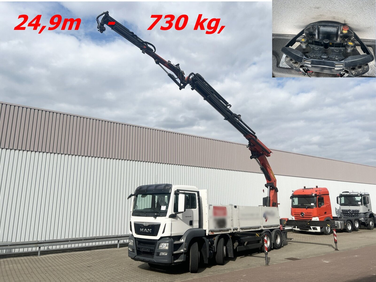 MAN TGS 35.440 8x4 BL TGS 35.440 8x4 BL, Navi, Heckkran Palfinger PK42002 SH-F + Jip PJ 060 B, 24,9m-730kg, Funk - Autokran: das Bild 1 MAN TGS 35.440 8x4 BL TGS 35.440 8x4 BL, Navi, Heckkran Palfinger PK42002 SH-F + Jip PJ 060 B, 24,9m-730kg, Funk - Autokran: das Bild 1