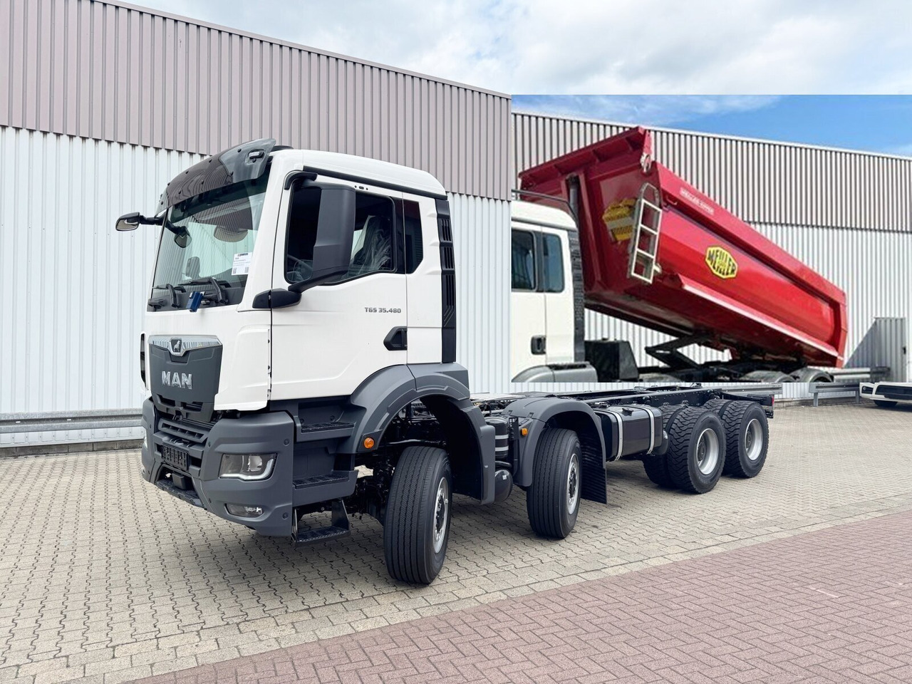 MAN TGS 35.480 8x8 BB CH TGS 35.480 8x8 BB CH, Meiller Stahlmulde 18m³ - Muldenkipper/ Dumper: das Bild 1 MAN TGS 35.480 8x8 BB CH TGS 35.480 8x8 BB CH, Meiller Stahlmulde 18m³ - Muldenkipper/ Dumper: das Bild 1