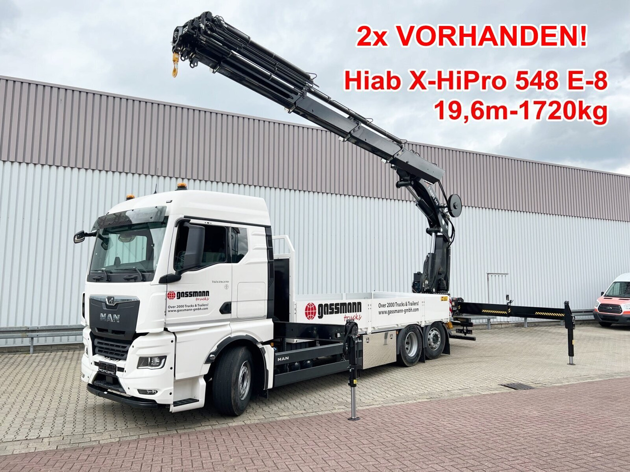 MAN TGX 26.510 6x2-4 LL CH TGX 26.510 6x2-4 LL, Kran Hiab X-HiPro 548 E-8, Lenk-/Liftachse, TwistLock 20Fuß, Funk, Retarder - Autokran, Pritsche LKW: das Bild 1 MAN TGX 26.510 6x2-4 LL CH TGX 26.510 6x2-4 LL, Kran Hiab X-HiPro 548 E-8, Lenk-/Liftachse, TwistLock 20Fuß, Funk, Retarder - Autokran, Pritsche LKW: das Bild 1