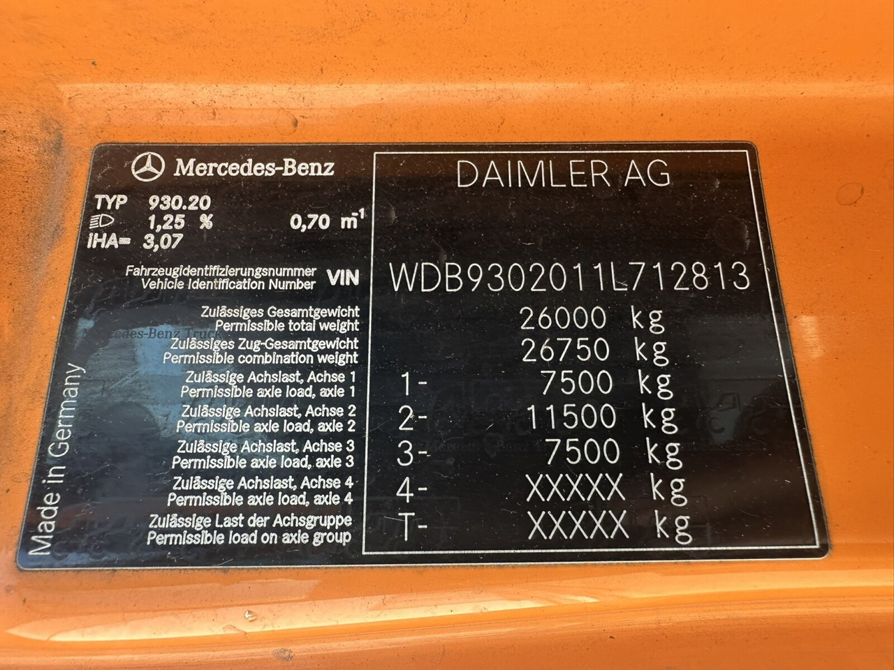 Fahrgestell LKW Mercedes-Benz Actros 2532 L 6x2 Actros 2532/41 L 6x2, EEV, Lenkachse: das Bild 11