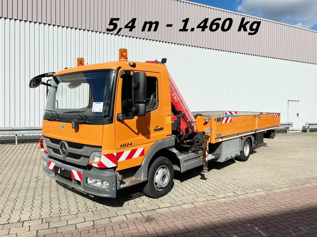 Mercedes-Benz Atego 1024 L 4x2 Atego 1024 L 4x2 mit Kran Fassi F80A.0.21 - Autokran, Pritsche LKW: das Bild 1 Mercedes-Benz Atego 1024 L 4x2 Atego 1024 L 4x2 mit Kran Fassi F80A.0.21 - Autokran, Pritsche LKW: das Bild 1