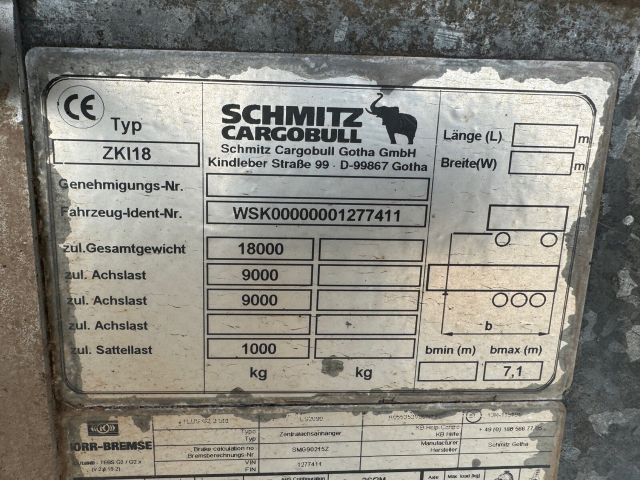 Schmitz Cargobull ZKI 18-4.9 ZKI 18-4.9, Stahlbordwände ca. 10m³, Rahmen Verzinkt - Kipper Anhänger: das Bild 3 Schmitz Cargobull ZKI 18-4.9 ZKI 18-4.9, Stahlbordwände ca. 10m³, Rahmen Verzinkt - Kipper Anhänger: das Bild 3