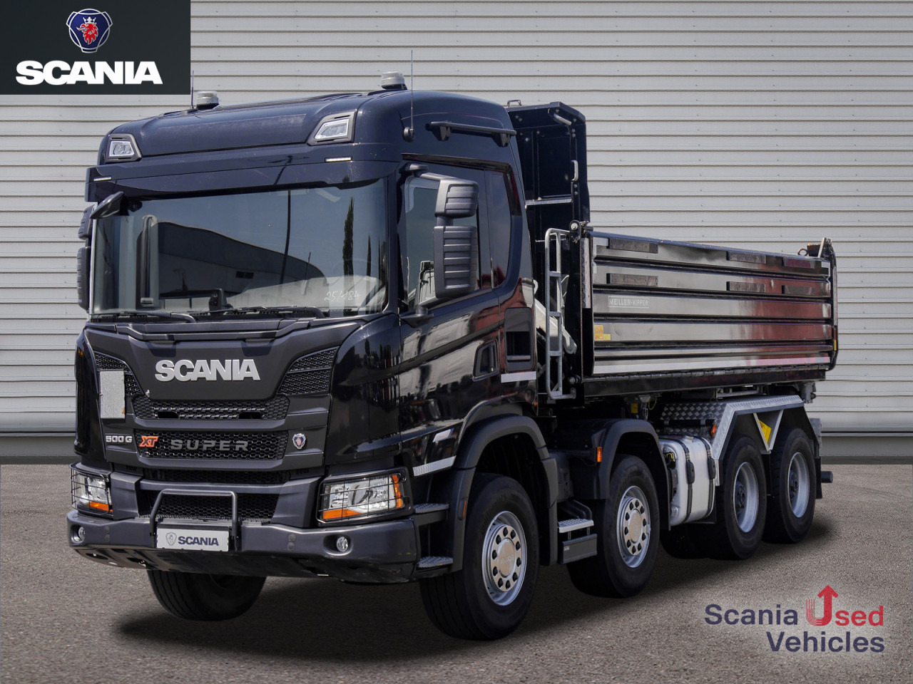 SCANIA G 500 B8x4HZ XT - Meiller Gesteinskipper / Bordmat - Kipper: das Bild 1 SCANIA G 500 B8x4HZ XT - Meiller Gesteinskipper / Bordmat - Kipper: das Bild 1