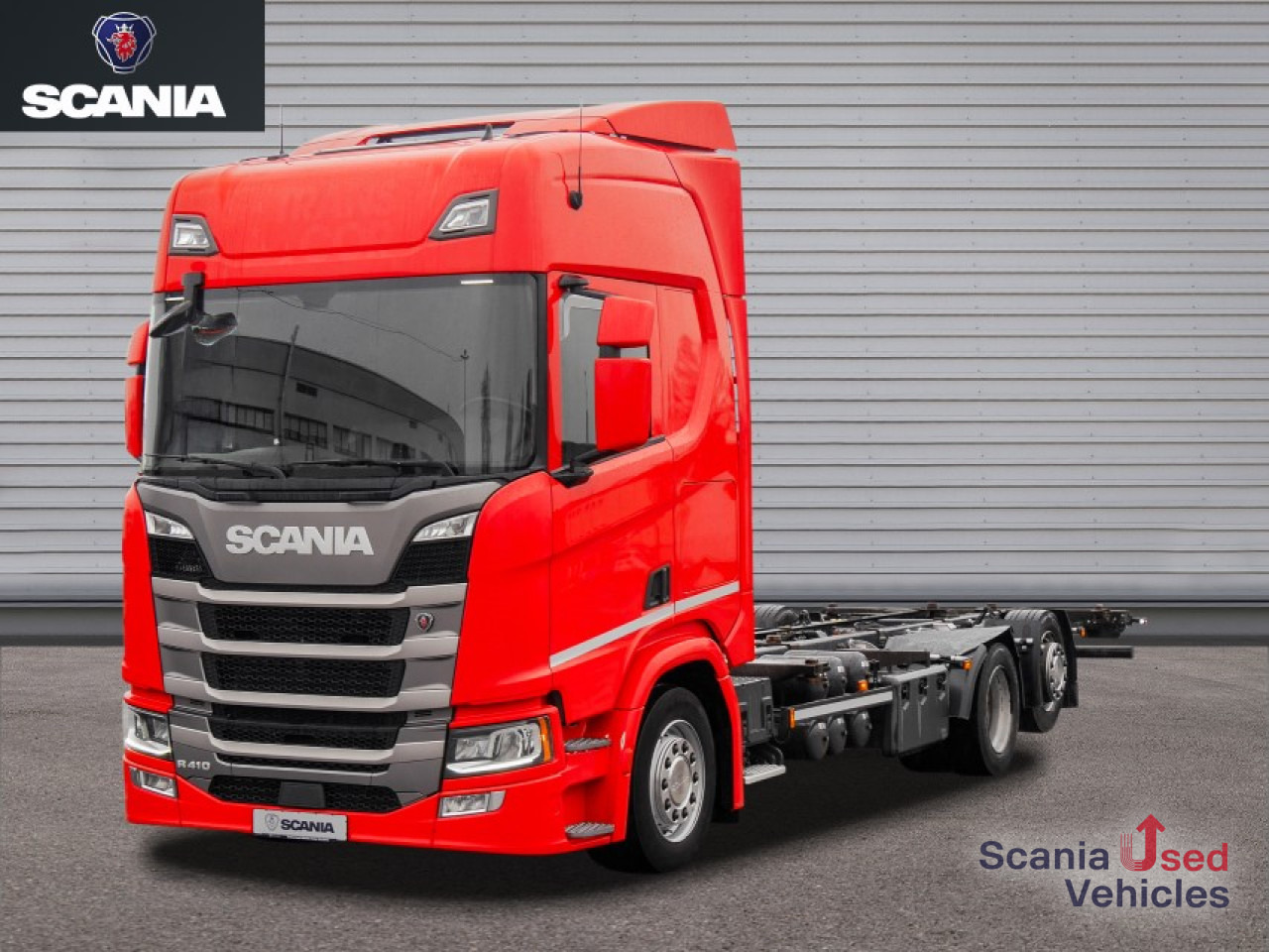 Containerwagen/ Wechselfahrgestell LKW SCANIA R 410 B6x2*4LB Jumbo, Lenkachse, Standklima: das Bild 1