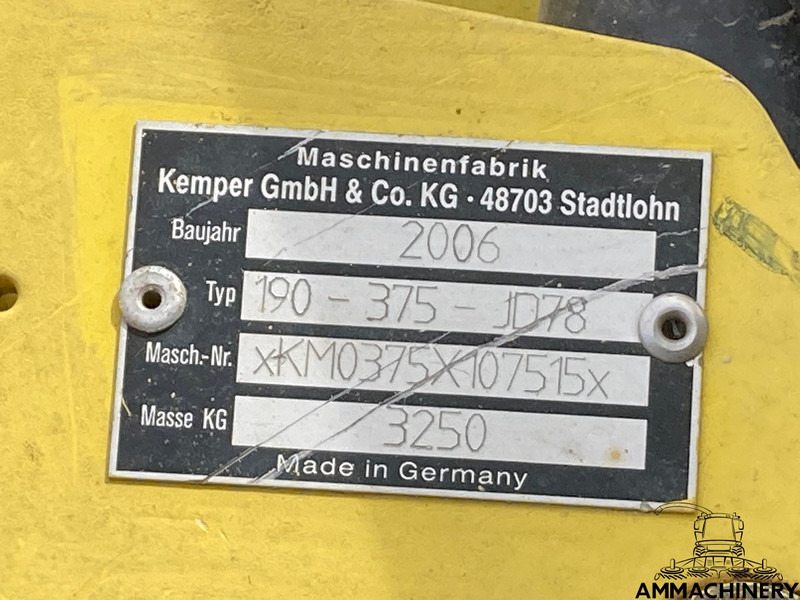 Pflückvorsatz für Mähdrescher Für die Beförderung von Lebensmittel Kemper 375 Inspected: das Bild 16