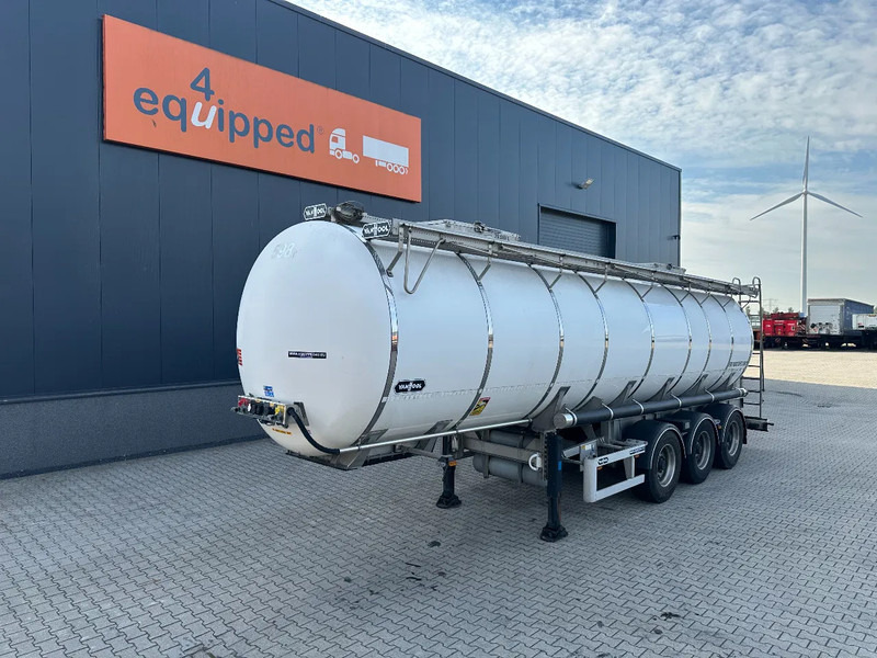 Van Hool LEBENSMITTEL / RVS Rahmen / Leergewicht: 5.860kg / 29.500L / 1-Kammer+ 1 Schwallwand / Scheibebremse / NL / APK - Tankauflieger: das Bild 1 Van Hool LEBENSMITTEL / RVS Rahmen / Leergewicht: 5.860kg / 29.500L / 1-Kammer+ 1 Schwallwand / Scheibebremse / NL / APK - Tankauflieger: das Bild 1
