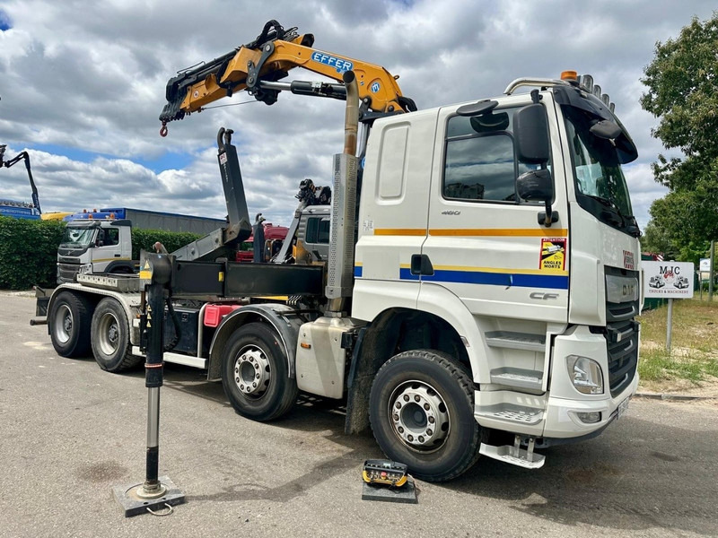 DAF CF 480 8x4 HOOKLIFT + CRANE EFFER 205 / 6S + WINCH - RETARDER - *165.000km* - VERY NICE - Abrollkipper, Autokran: das Bild 1 DAF CF 480 8x4 HOOKLIFT + CRANE EFFER 205 / 6S + WINCH - RETARDER - *165.000km* - VERY NICE - Abrollkipper, Autokran: das Bild 1