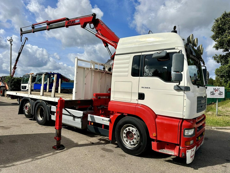 MAN TG 360 A 6x2 + KRAN ATLAS 100.1 A3 - PLATFORM 5m80 - E3 - LIFT-AXLE - FULL AIR SUSPENSION - ZF AS TRONIC - BE TRUCK - Pritsche LKW, Autokran: das Bild 2 MAN TG 360 A 6x2 + KRAN ATLAS 100.1 A3 - PLATFORM 5m80 - E3 - LIFT-AXLE - FULL AIR SUSPENSION - ZF AS TRONIC - BE TRUCK - Pritsche LKW, Autokran: das Bild 2