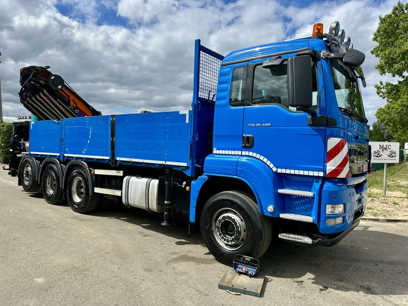 MAN TGS 35.400 8x4 TRIDEM + (32.5m) KRAN HMF 4720 K6 + JIB FJ1000 K4 - PRITSCHE 6m - LIFT/LENK ACHSE - RADIO - 5E F - BELGISCHE LKW - Pritsche LKW, Autokran: das Bild 1 MAN TGS 35.400 8x4 TRIDEM + (32.5m) KRAN HMF 4720 K6 + JIB FJ1000 K4 - PRITSCHE 6m - LIFT/LENK ACHSE - RADIO - 5E F - BELGISCHE LKW - Pritsche LKW, Autokran: das Bild 1