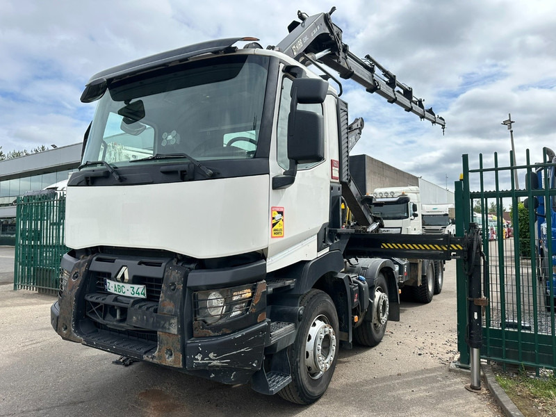 Renault C460 8x4 HOOKLIFT + CRANE HIAB 288 E-6 HIDUO - RADIO - 5/6 F - STEEL SPRING / HUB REDUCTION - Autokran: das Bild 3 Renault C460 8x4 HOOKLIFT + CRANE HIAB 288 E-6 HIDUO - RADIO - 5/6 F - STEEL SPRING / HUB REDUCTION - Autokran: das Bild 3