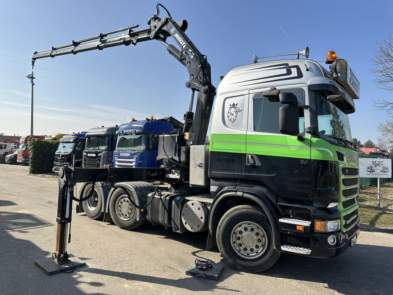 Scania R500 V8 6x2 TRACTOR + CRANE MKG HLK 231 HP (23tm) - 4x HYDR - RADIO - RETARDER - MANUAL - LIFT + STEERING AXLE - Sattelzugmaschine: das Bild 2 Scania R500 V8 6x2 TRACTOR + CRANE MKG HLK 231 HP (23tm) - 4x HYDR - RADIO - RETARDER - MANUAL - LIFT + STEERING AXLE - Sattelzugmaschine: das Bild 2
