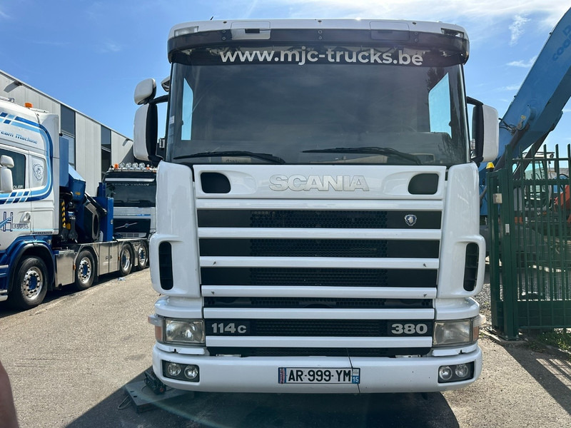 Scania 114C-380 8x4 + CRANE HIAB 700 E-5 - PLATFORM 6m80 + TWISTLOCKS - MANUAL - RETARDER - STEEL SPRING / BIG AXLE HUB REDUCTION - AP ACHSEN - Autokran: das Bild 2 Scania 114C-380 8x4 + CRANE HIAB 700 E-5 - PLATFORM 6m80 + TWISTLOCKS - MANUAL - RETARDER - STEEL SPRING / BIG AXLE HUB REDUCTION - AP ACHSEN - Autokran: das Bild 2