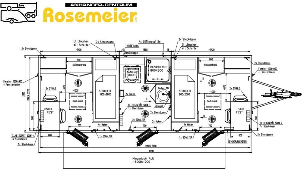 VEZEKO MOBI 6602-SP2 Mannschaftswagen - Wohncontainer, Anhänger: das Bild 2 VEZEKO MOBI 6602-SP2 Mannschaftswagen - Wohncontainer, Anhänger: das Bild 2