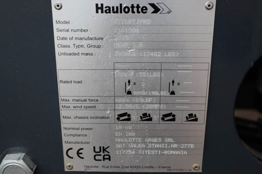 Teleskopbühne Haulotte HT16RTJ PRO NEW / UNUSED, Guarantee! Diesel, 4x4x4: das Bild 7