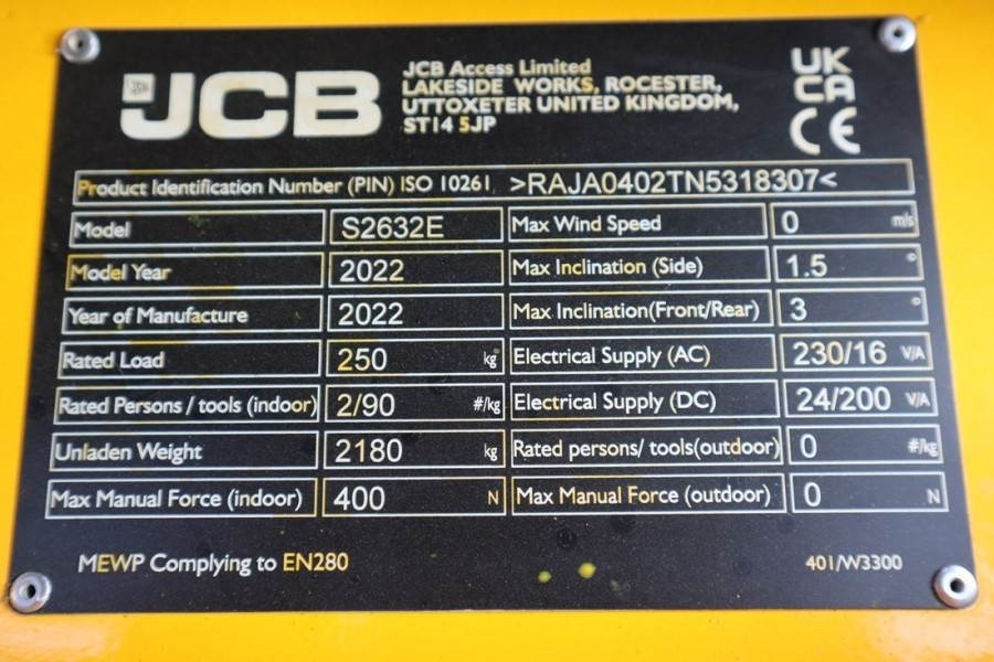 JCB S2632E Valid inspection, *Guarantee! New And Avail - Scherenbühne: das Bild 3 JCB S2632E Valid inspection, *Guarantee! New And Avail - Scherenbühne: das Bild 3