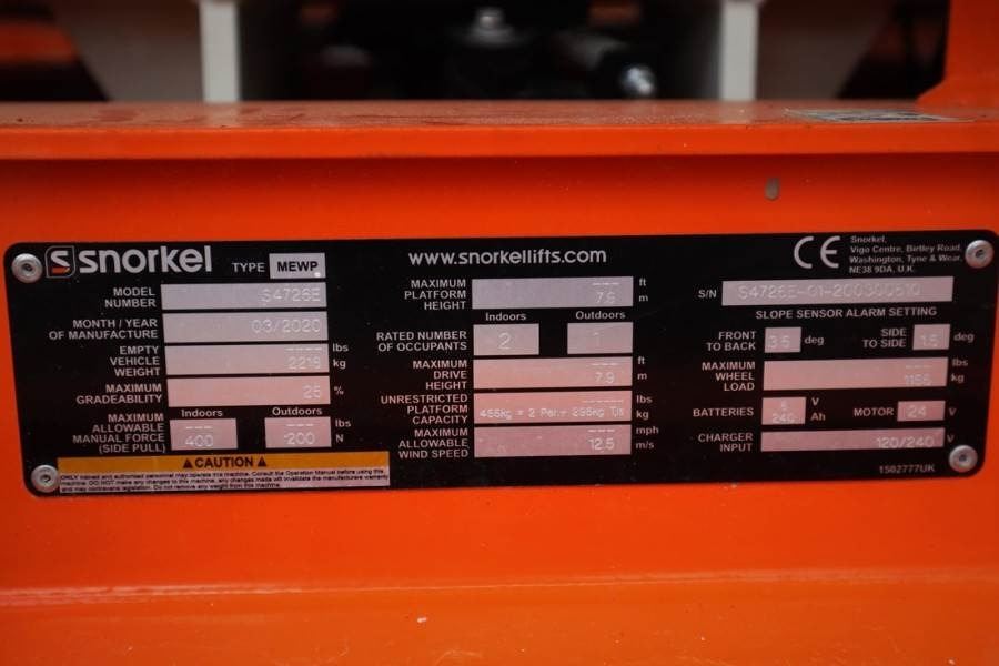 Scherenbühne Snorkel S4726E Valid Inspection, *Guarantee! ,Electric, 10: das Bild 6