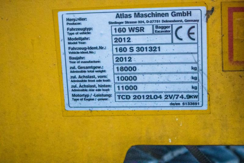 Mobilbagger Atlas 160 WSR - 8 000 H: das Bild 9