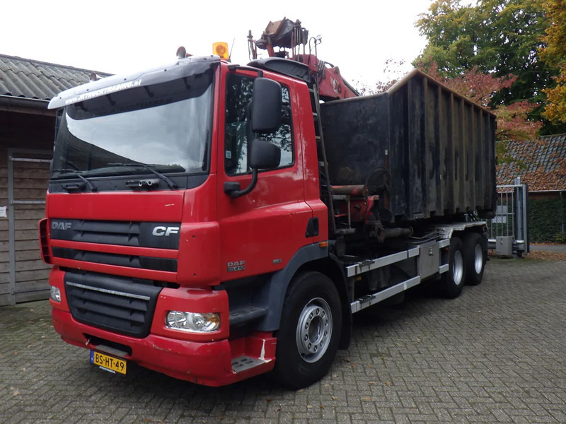 DAF CF 85 410 Euro 5 / Manual / Blad-Lucht / Boogie - Liftas / HTS Kabel / 9 T vooras / Palfinger G 100 L Crane - Seil Abrollkipper: das Bild 1 DAF CF 85 410 Euro 5 / Manual / Blad-Lucht / Boogie - Liftas / HTS Kabel / 9 T vooras / Palfinger G 100 L Crane - Seil Abrollkipper: das Bild 1