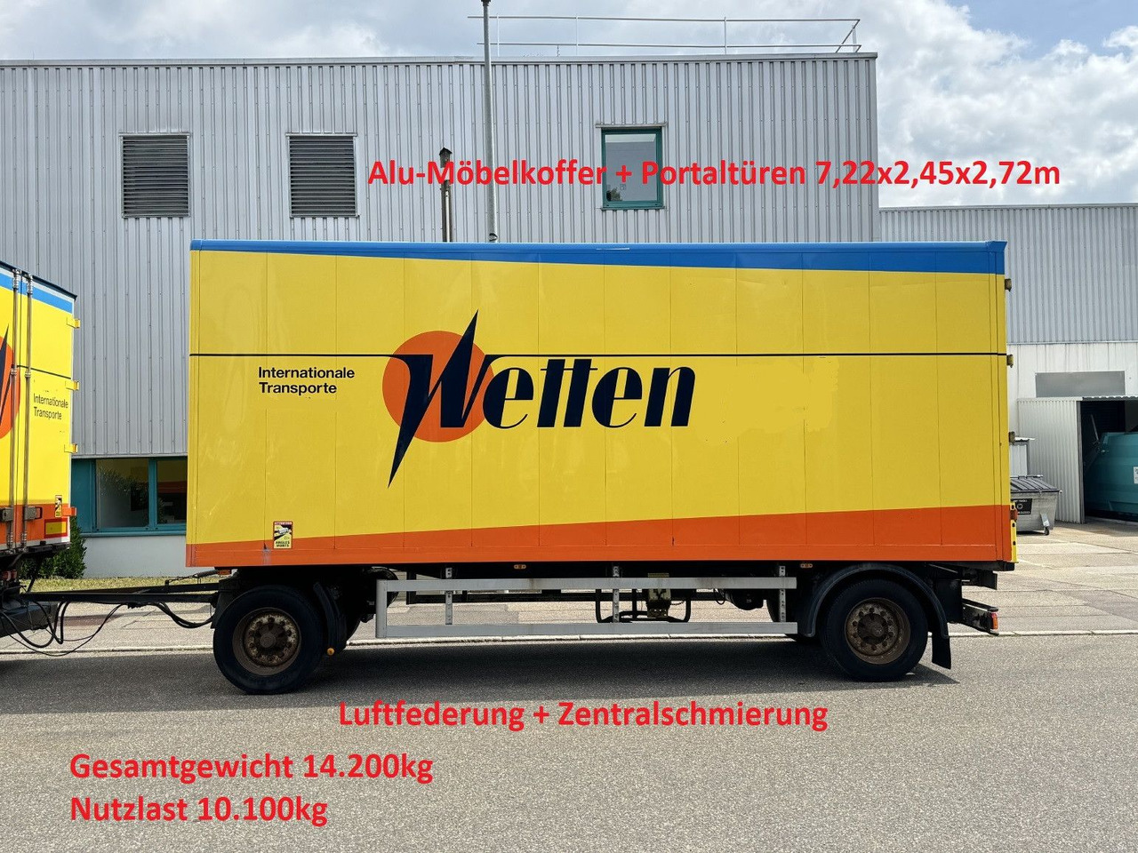 Bachert 14t Alu-Möbelkoffer 7,2m BPW Luft ZS - Koffer Anhänger: das Bild 1 Bachert 14t Alu-Möbelkoffer 7,2m BPW Luft ZS - Koffer Anhänger: das Bild 1