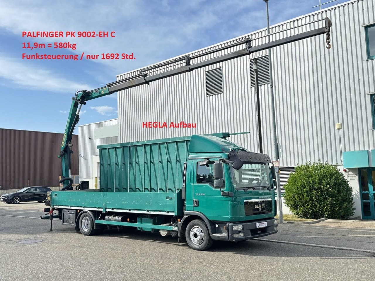 MAN TGL 12.250 Glastransport Kran PK9002 Funk Klima - Autokran: das Bild 1 MAN TGL 12.250 Glastransport Kran PK9002 Funk Klima - Autokran: das Bild 1