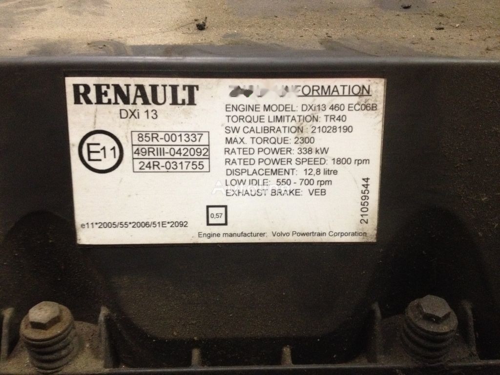 Renault DXI 13 460 Renault MAGNUM DXI 13 - Motor für LKW: das Bild 5 Renault DXI 13 460 Renault MAGNUM DXI 13 - Motor für LKW: das Bild 5