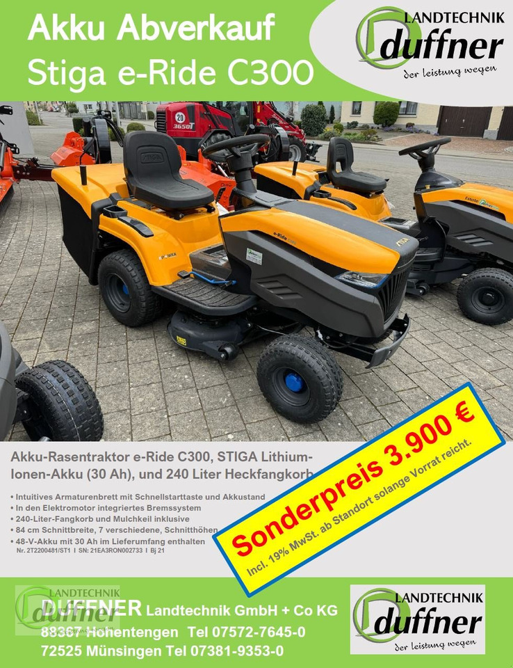 Stiga Stiga e-Ride C300 - Rasenmäher: das Bild 1 Stiga Stiga e-Ride C300 - Rasenmäher: das Bild 1