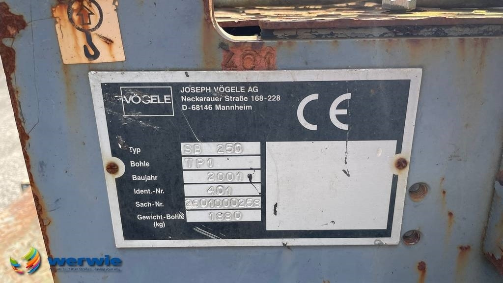 Asphaltfertiger/ Straßenfertiger Vögele SB 250 TP1 12,50 m fixed screed: das Bild 15