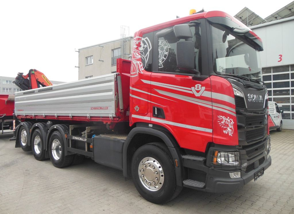 Scania R 580,8X4,KIPPER,BORDMATIC,PALFINGER PK 19.001 - Autokran, Kipper: das Bild 2 Scania R 580,8X4,KIPPER,BORDMATIC,PALFINGER PK 19.001 - Autokran, Kipper: das Bild 2