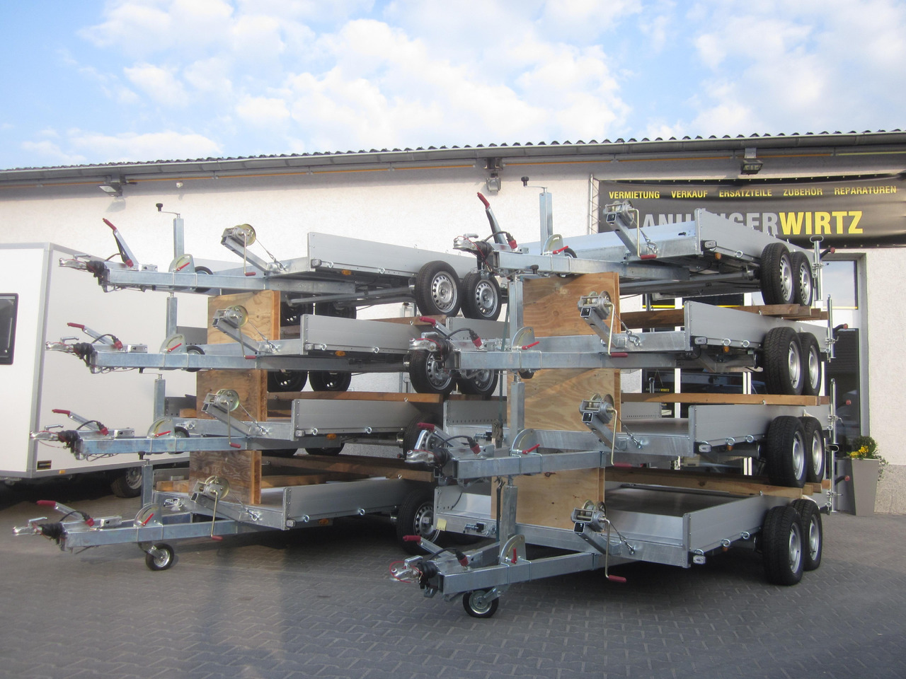 Pritschenanhänger/ Plattformanhänger Anssems Transporter AMT 2500 440x190x18cm Aluboden Alurampen Seilwinde 2500kg Modell 22: das Bild 8