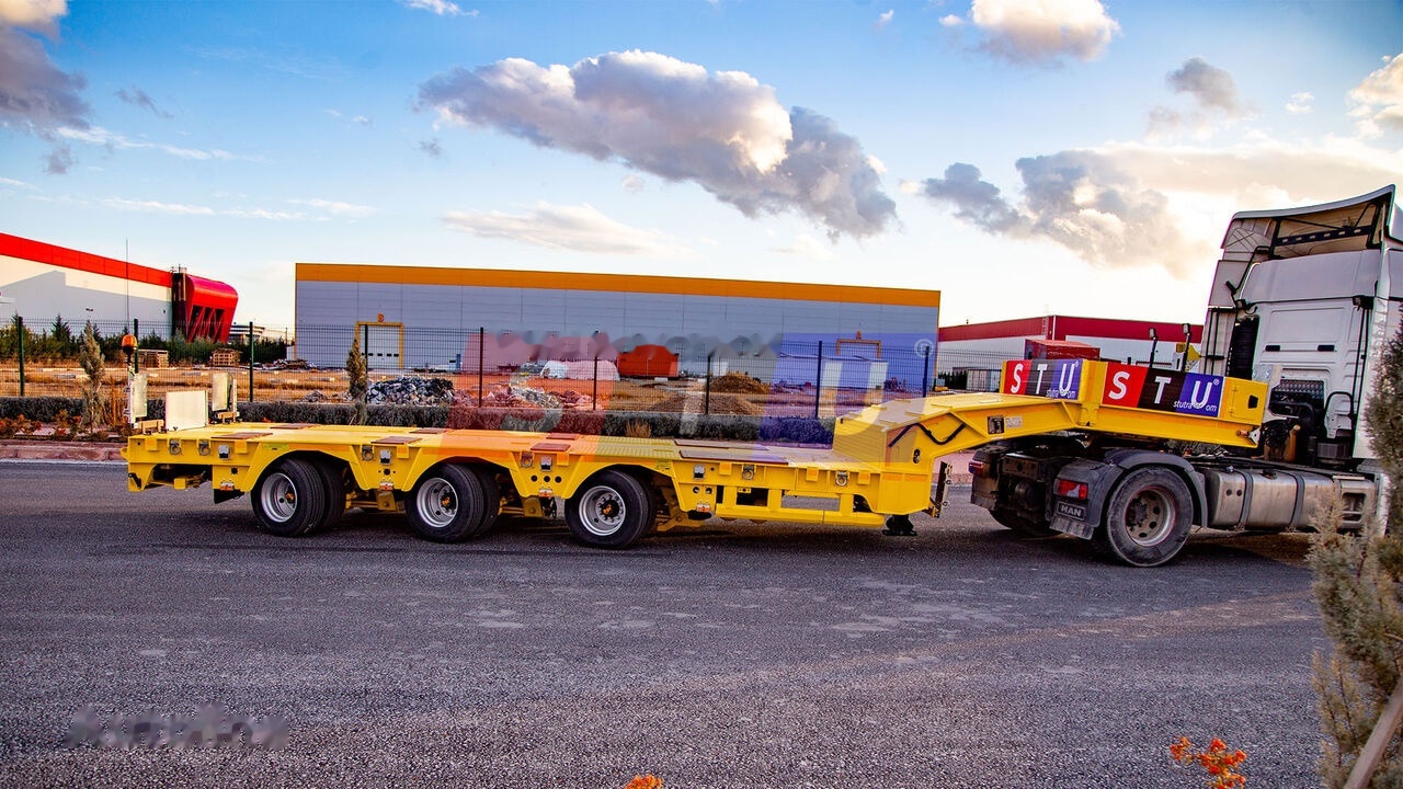 Tieflader Auflieger, Zustand - NEU STU 3 Axle Hydraulic Steering Low Loader: das Bild 16