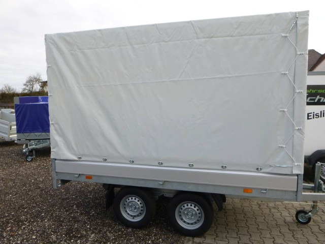 Hapert Azure H-2 Hochlader 3050 x 1600 x 300 mm, mit Plane 180 cm grau ZG 2,0 to. - PKW Anhänger: das Bild 3 Hapert Azure H-2 Hochlader 3050 x 1600 x 300 mm, mit Plane 180 cm grau ZG 2,0 to. - PKW Anhänger: das Bild 3