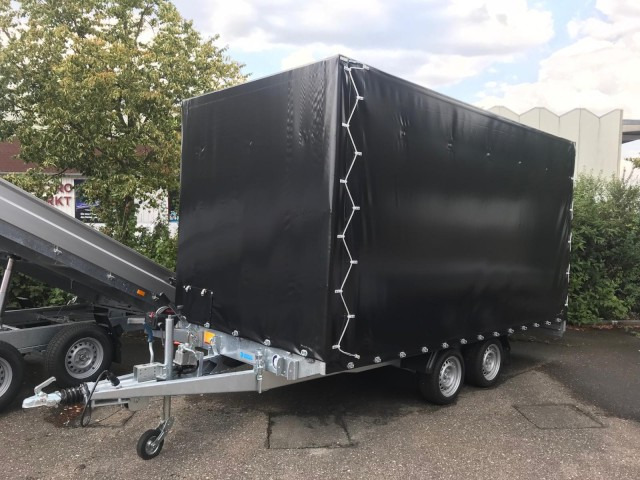 Hapert Indigo HT-2 Transporter 4050 x 2000 mm, 3,0 to. Rampe, mit Hochplane 200 cm - PKW Anhänger: das Bild 1 Hapert Indigo HT-2 Transporter 4050 x 2000 mm, 3,0 to. Rampe, mit Hochplane 200 cm - PKW Anhänger: das Bild 1