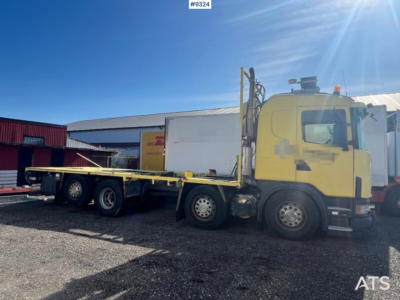 Flatbed truck Scania R124GB8X26NB420 - Pritsche LKW: das Bild 5 Flatbed truck Scania R124GB8X26NB420 - Pritsche LKW: das Bild 5