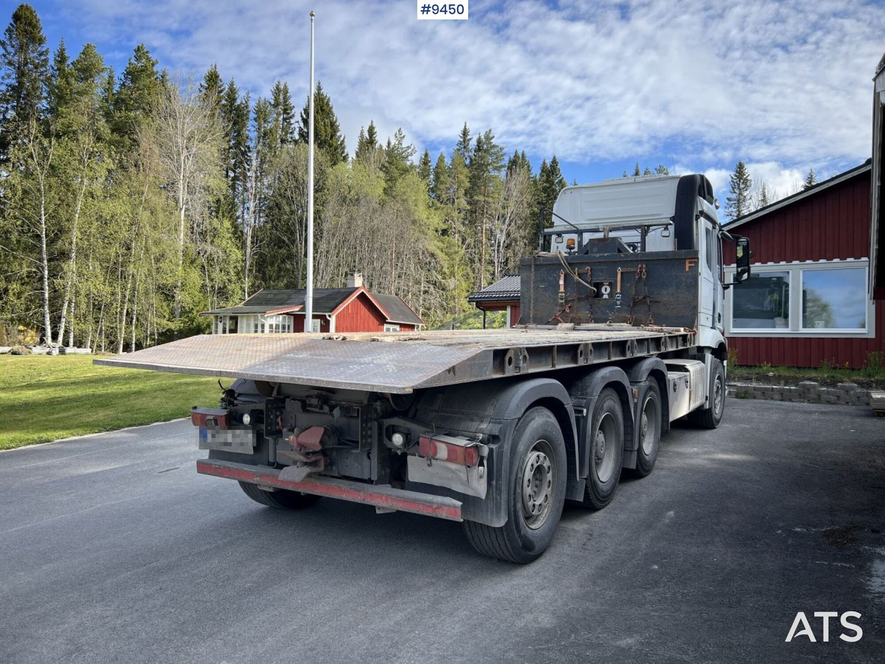 Abrollkipper Mercedes Benz Arocs 3251 Tridem Hooklift, flatbed and concrete rotator: das Bild 7