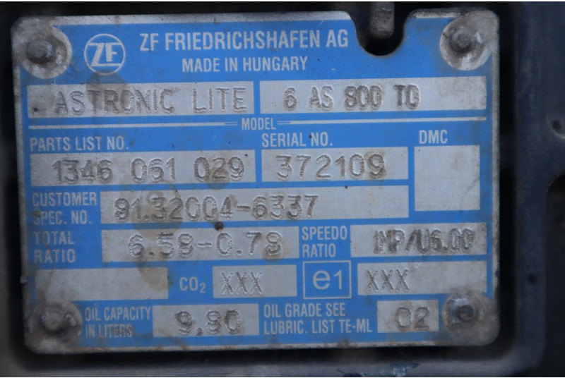 ZF 6AS800TO TGL EURO6 81.32004-6337 - Getriebe für LKW: das Bild 5 ZF 6AS800TO TGL EURO6 81.32004-6337 - Getriebe für LKW: das Bild 5