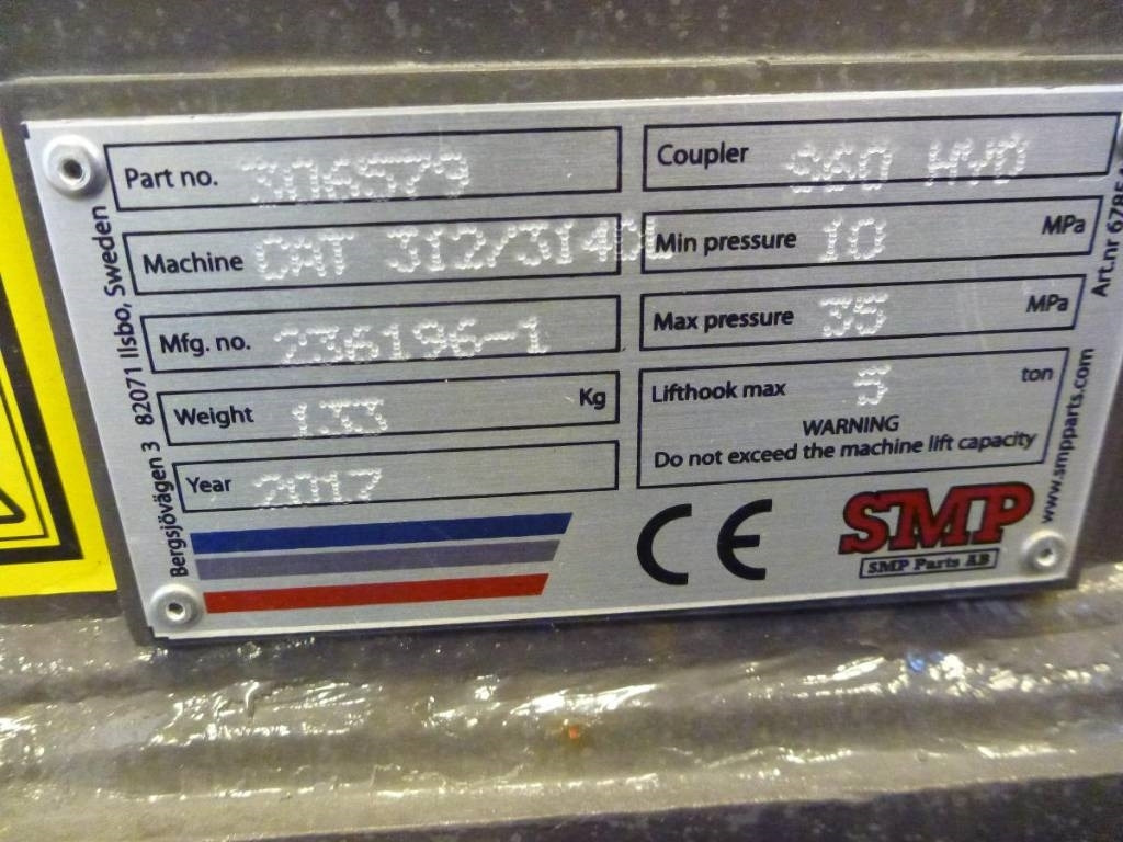 SMP S60 Redskapsfäste Nydel - Hydraulik für Baumaschine: das Bild 3 SMP S60 Redskapsfäste Nydel - Hydraulik für Baumaschine: das Bild 3