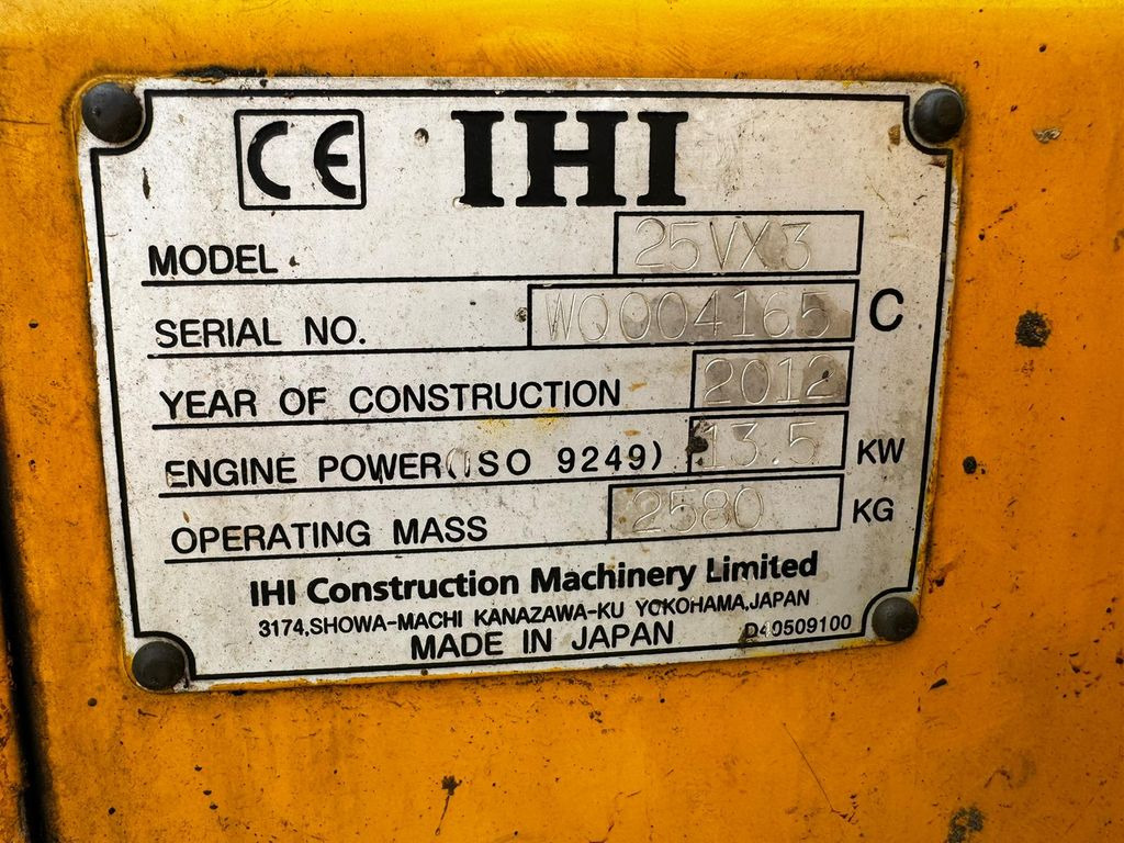 IHI 25VX3, 2.5ton, SWISS Machine  – Finanzierungsleasing IHI 25VX3, 2.5ton, SWISS Machine: das Bild 8