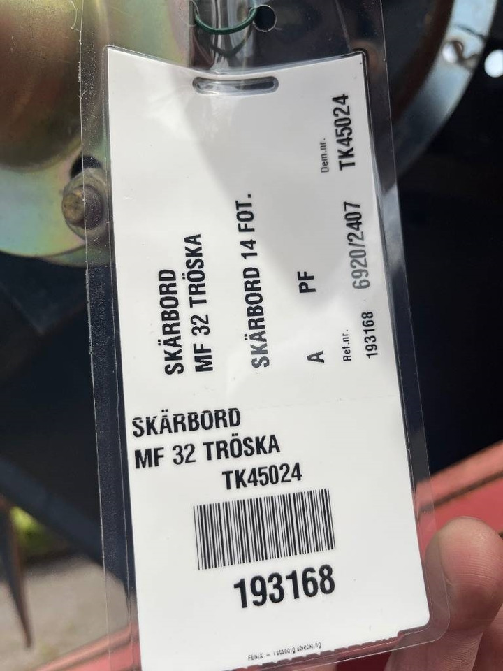 Zubehör für Erntemaschine Massey Ferguson MF 32 Skärbord / Header: das Bild 10