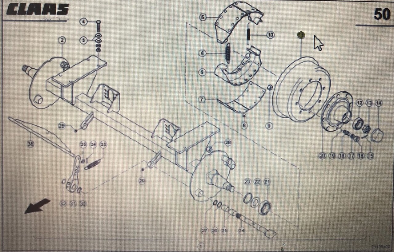 CLAAS 00 0935 996 0/Claas bęben hamulcowy/Claas Quadrant 2200 Advantage - Bremstrommel für Landmaschine: das Bild 1 CLAAS 00 0935 996 0/Claas bęben hamulcowy/Claas Quadrant 2200 Advantage - Bremstrommel für Landmaschine: das Bild 1