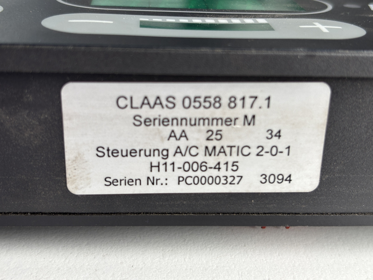 Claas Jaguar Lexion Tucano Xerion - moduł sterownik klimatyzacji A/C Matic 558817.1 0558817.1 - Steuergerät für Landmaschine: das Bild 2 Claas Jaguar Lexion Tucano Xerion - moduł sterownik klimatyzacji A/C Matic 558817.1 0558817.1 - Steuergerät für Landmaschine: das Bild 2