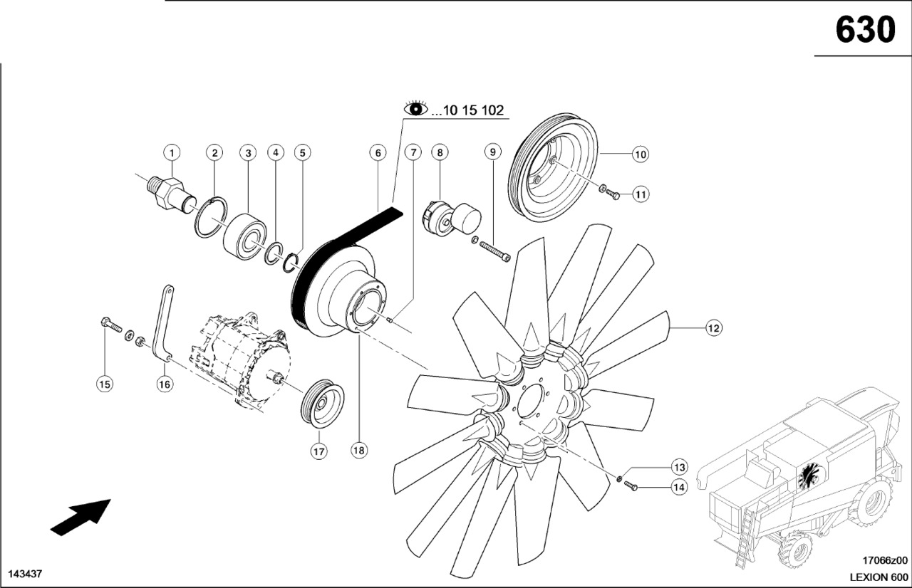 Claas Lexion 600 ROTOR 0007436371 (Napęd wentylatora) - Ventilator für Mähdrescher: das Bild 1 Claas Lexion 600 ROTOR 0007436371 (Napęd wentylatora) - Ventilator für Mähdrescher: das Bild 1