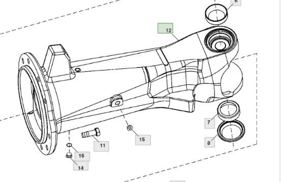 John Deere 7830 Obudowa Pochwa Przedniej Osi Prawa R269499 - Vorderachse für Landmaschine: das Bild 1 John Deere 7830 Obudowa Pochwa Przedniej Osi Prawa R269499 - Vorderachse für Landmaschine: das Bild 1