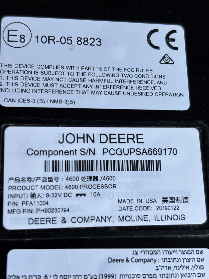John Deere - sterownik moduł ECU PFA11004 - Steuergerät für Landmaschine: das Bild 2 John Deere - sterownik moduł ECU PFA11004 - Steuergerät für Landmaschine: das Bild 2