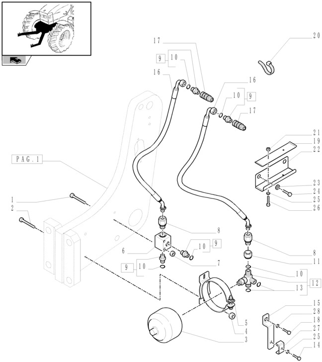 New Holland T6010 Hydroakumulator 82007621 - Hydraulik für Landmaschine: das Bild 1 New Holland T6010 Hydroakumulator 82007621 - Hydraulik für Landmaschine: das Bild 1