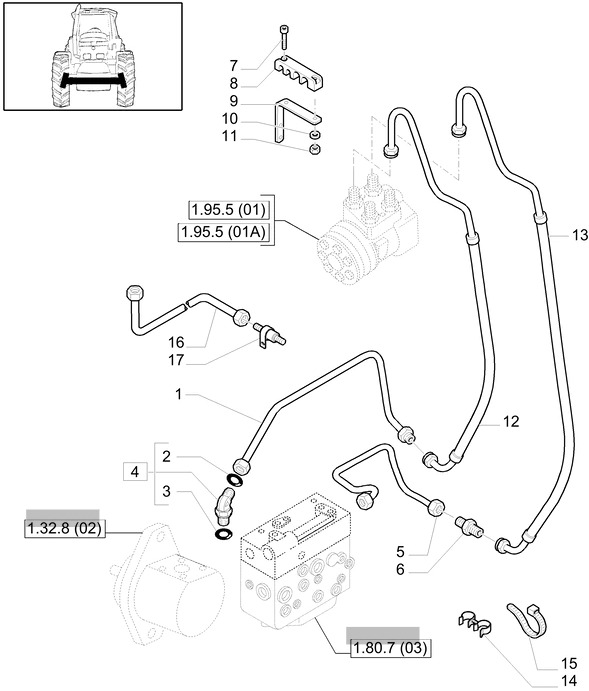 New Holland T6010 Rurka hydrauliczna 82036340 - Hydraulik für Landmaschine: das Bild 1 New Holland T6010 Rurka hydrauliczna 82036340 - Hydraulik für Landmaschine: das Bild 1