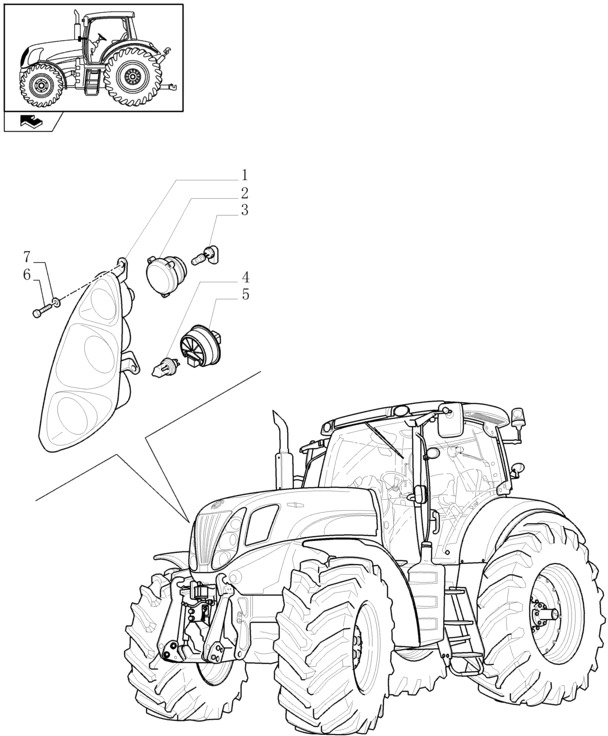 New Holland T6010 `ref`lektor przedni halogen, 12v, clear 82037494 - Hauptscheinwerfer für Traktor: das Bild 1 New Holland T6010 `ref`lektor przedni halogen, 12v, clear 82037494 - Hauptscheinwerfer für Traktor: das Bild 1