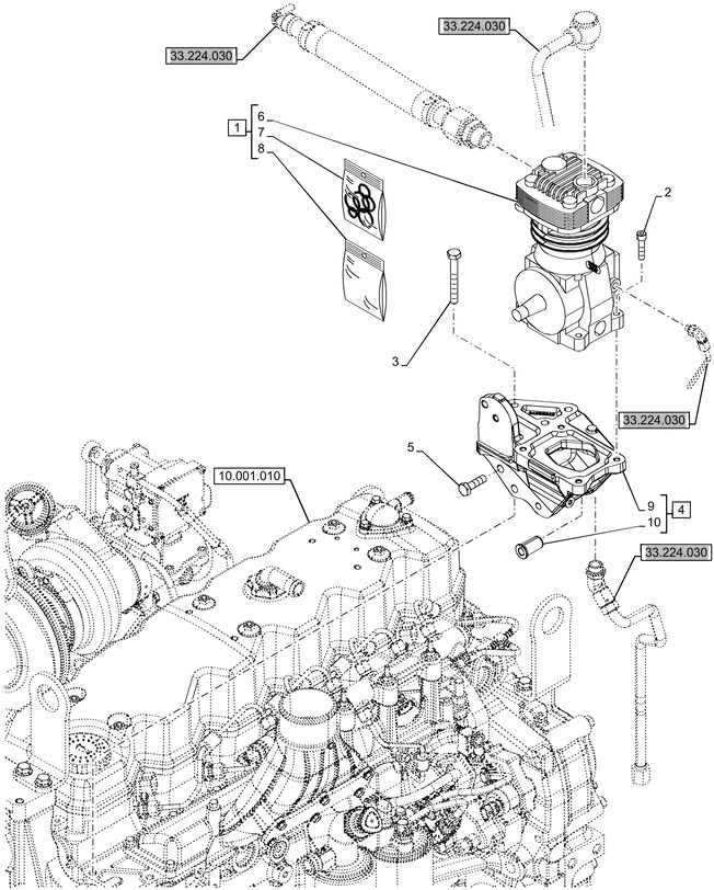 New Holland T6090 Spręźarka powietrza 47606965 - Druckluftbremse für Traktor: das Bild 1 New Holland T6090 Spręźarka powietrza 47606965 - Druckluftbremse für Traktor: das Bild 1